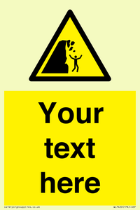 Custom Warning unstable cliff